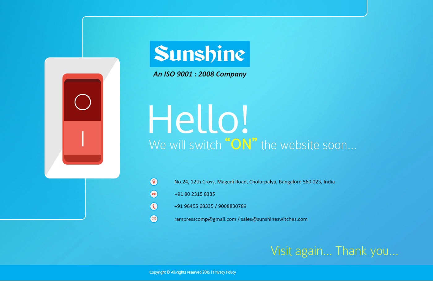 Sunshine Landing Page